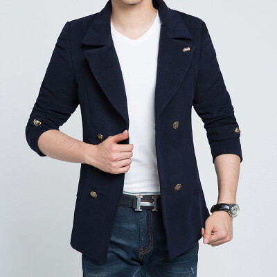 

Necini™ Man' Korean version of casual cotton solid color jacket lapel jacket coat youth