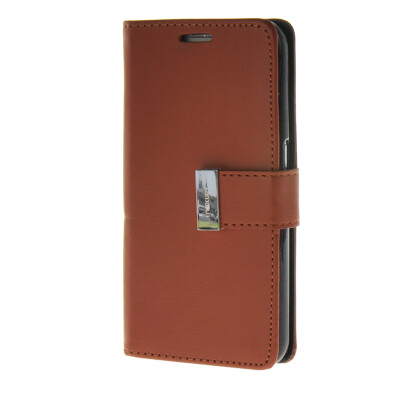 

MOONCASE Synthetic PU Leather Case Wallet Flip Card Slot Holster Pouch Stand Cover for Samsung Galaxy S6 Brown