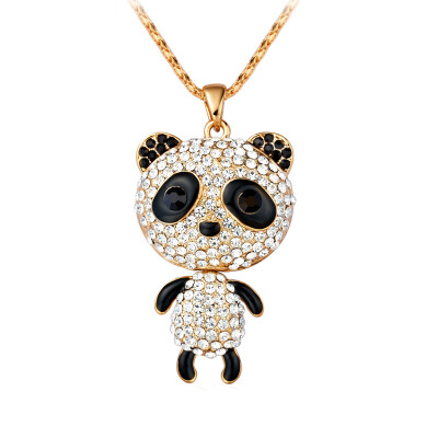 

Chihiro wind (Findwind) sweater chain Austria imported synthetic crystal sweater chain Panda crystal sweater chain necklace female models gold