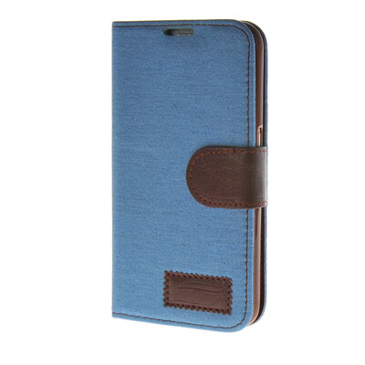 

MOONCASE Cowboy tannins Leather Side Flip Wallet Card Holder Stand Pouch ЧЕХОЛ ДЛЯ Samsung Galaxy S6 Blue