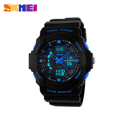 

SKMEI Brand For Men Sports Vintage Watch LED Jelly Military Uniform Mens Watches Wrist Watch 50m Waterproof Student Watch