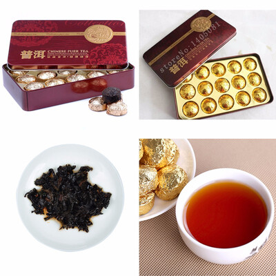 

Black hot sales Puer Tea taste Puer Tea Yunnan Puer Tea micro tin box Chinese gift free delivery of green coffee