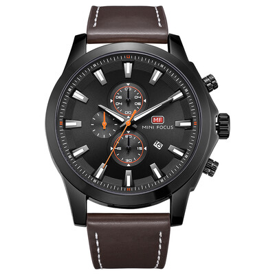 

Romacci MINI FOCUS Fashion Genuine Leather Men Sport Watch 3ATM Water-resistant Quartz Luminous Wristwatch Man Relogio Musculino C