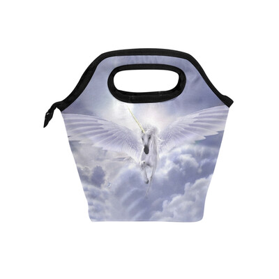 

Lunch Bag Tote Bag Flying Unicorn Travel Picnic Organizer Lunch Holder Handbags Lunch Bag Box