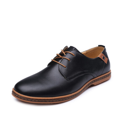 

JUQI Business Men Oxford Genuine Leather Shoes