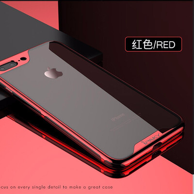 

For iPhone 7 Case TPUPC 2 In 1 Full Cover Electroplate Frames Luxury Transparent Back Cover For iPhone 7plus8 Plus Coque