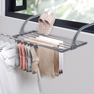 

Jinghuisi Chuang JH0667 window sill drying rack multi-function drying rack folding wall hanging shoe rack balcony rack