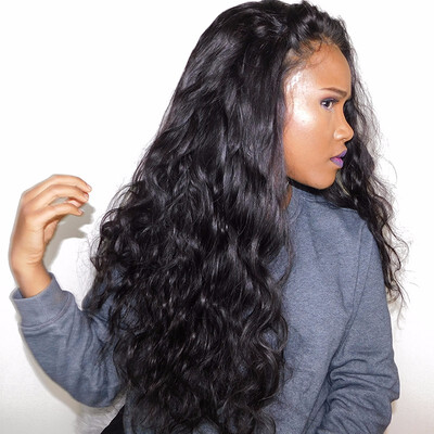 

9A Wavy Lace front Human Hair Wigs Unprocessed Body Wavy Brazilian Virgin Hair with Baby Hair 150 Density Wavy Wigs for Women