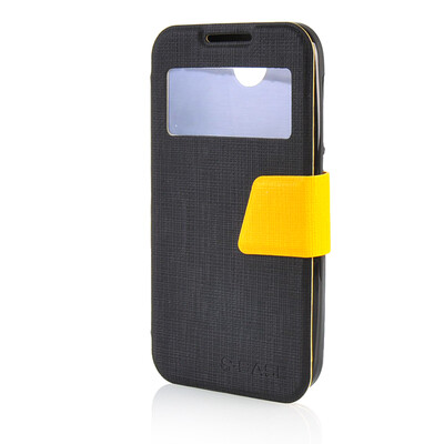

MOONCASE View Window Leather Side Flip Pouch Ultra Slim Shell Back ЧЕХОЛ ДЛЯ HTC Desire 310 D310W Black