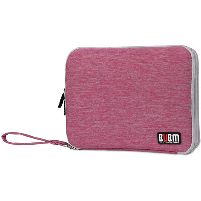 

BUBM DIS folding soft package bag ipad storage package data line storage U disk package U shield package digital accessories storage package blue double large