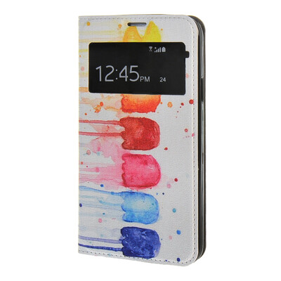 

MOONCASE Чехол для Samsung Галактики S5 тонкий флип кожаный бумажник карты и kickstand Чехол / А10