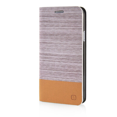 

MOONCASE Canvas Design Leather Side Flip Wallet Pouch Stand Shell Back ЧЕХОЛ ДЛЯ Samsung Galaxy E7 Light Brown