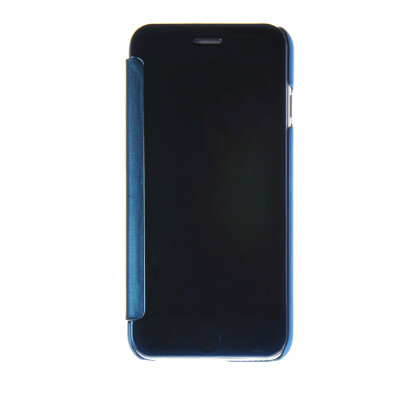 

MOONCASE Hard Rubber Side Flip Pouch Shell Back Case Cover for Apple iPhone 6 Plus ( 5.5 inch ) Blue