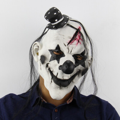 

Halloween funny wretched man mask funny horror latex clown mask wig