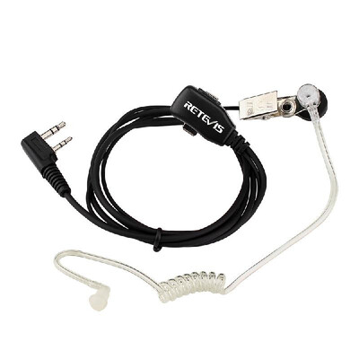 

Retevis Walkie Talkie Earpiece 2-Pin Covert Acoustic Tube Two Way Radio Earpiece with a PTT Mic Compatible with Walkie Talkie Head
