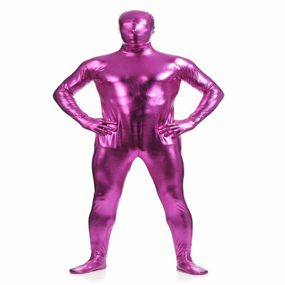

Mens Metallic Zentai Full Bodysuit Men Costum Made Golden Tights Suits Mens Full Bodysuit Cosplay Halloween Costumes