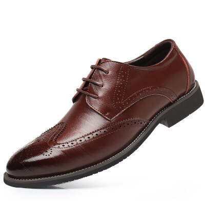 

JUQI Business Men Oxford Genuine Leather Shoes
