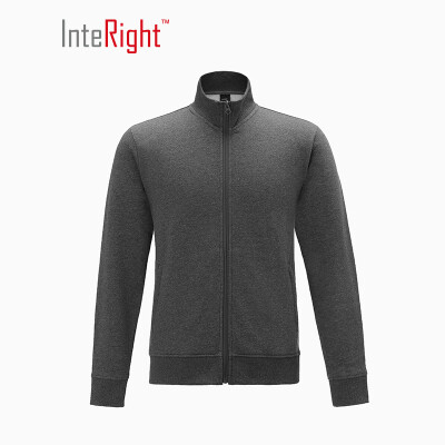 

INTERIGHT mens plus velvet warm sweater dark flower gray