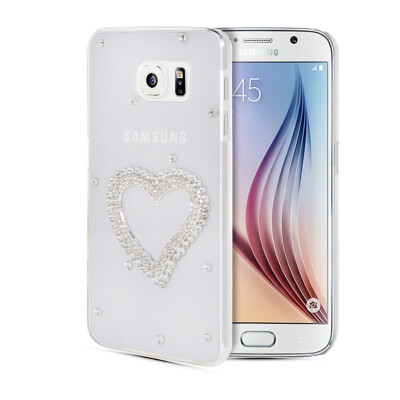 

MOONCASE Luxury Crystal Bling Rhinestone Hard Plastic Back Rubber Shell Case Cover for Samsung Galaxy S6 G9200