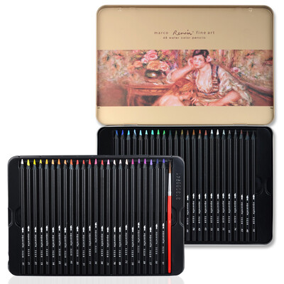 

Marco 3220-48TN Renoir Series 48 Color Black Wood Water-soluble color pencil color pen color lead box