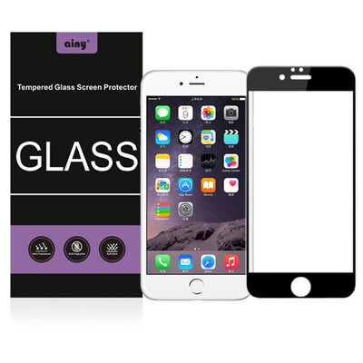 

Ainy для iPhone 6 Plus / iPhone 6S Plus 3D Защитное Стекло с Силиконовой Краями +3 цвета