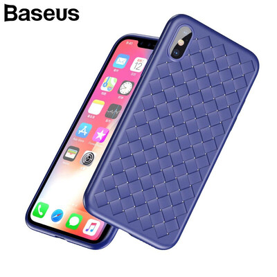 

Baseus Luxury Grid Pattern Case Apple X mobile phone shell iPhoneX Cover breathable Case