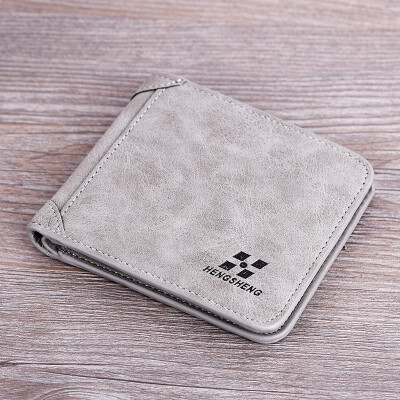 

Mens short frosted purse retro seventy percent off wallet youth multi card Fashion Wallet