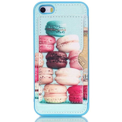 

мити оптовой цены красочные картины пу кожаный чехол для iPhone 5S Apple iPhone 5 в случае phone5s карты стоят телефон Shell