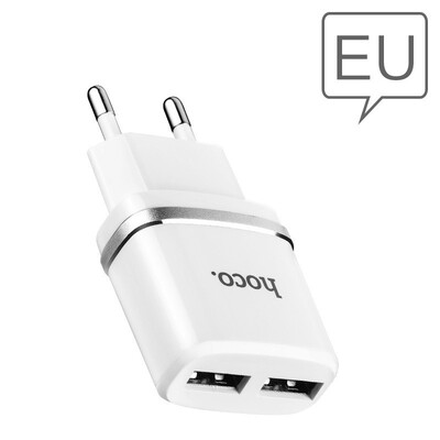

HOCO 5V 24A Universal Dual USB Charger Wall Charger EU US UK Plugs Portable for iPhone Samsung Xiaomi Charging Double Adapter