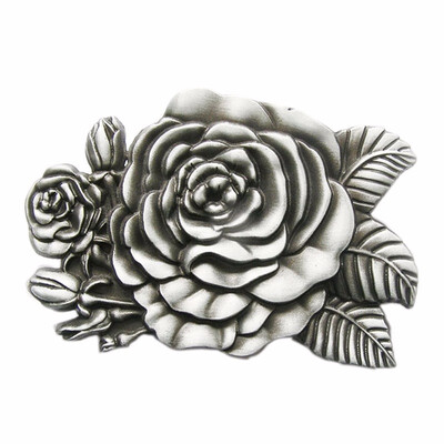 

New Vintage Western Rose Flower Belt Buckle Gurtelschnalle Boucle de ceinture