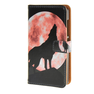

MOONCASE Microsoft Lumia 532 случая Луна Волк шаблон кожаный бумажник флип Слот для карты Кронштейн задняя крышка Крышка A 08