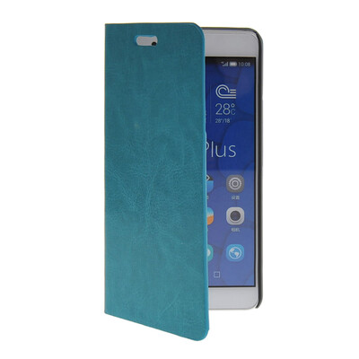 

MOONCASE Slim Leather Side Flip Wallet Card Slot Pouch with Kickstand Shell Back чехол для Huawei Honor 6X Blue