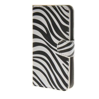 

MOONCASE Zebra style Leather Side Flip Wallet Card Slot Stand Pouch чехол для LG Leon 4G LTE / C40 a06