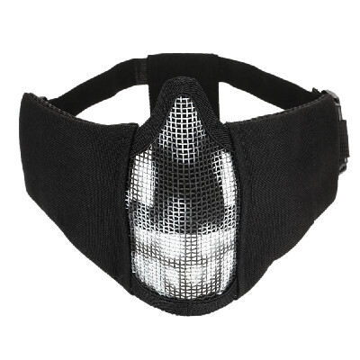 

Lixada Foldable Half Face Mask Protective Mesh Mask for Airsoft Paintball CS with Adjustable&Elastic Belt Strap