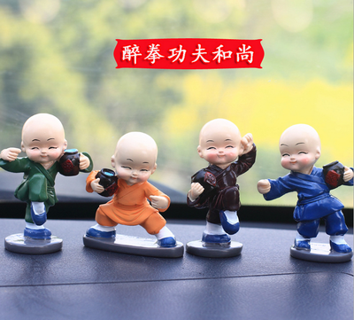 

Creative home decoration auto accessories wholesale Shaolin boxing master monk exquisite workmanship