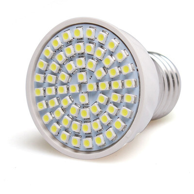 

Lastest E27 60SMD 3528 Pure White PVC LED Light Bulb Lamps AC 220V 4W
