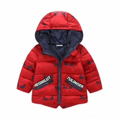 

2018 Winter New Baby Boy&Girl ClothesChildrens Warm JacketsKids Sports Hooded Outerwear 3 Colors