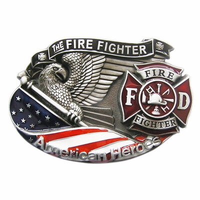 

New Vintage American Hero Firefighter Fire Enamel Belt Buckle Gurtelschnalle Boucle de ceinture BUCKLE-3D039