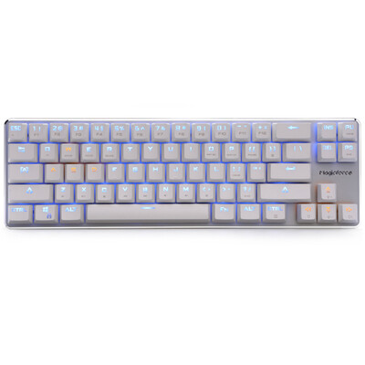 

Волшебная магия (magicforce) 68 клавишная мини-подсветка игра механическая клавиатура серебристая красная ось Кайхуа