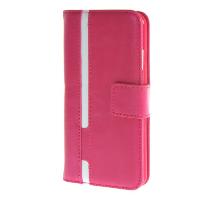 

MOONCASE Senior Leather Flip Wallet Card Slot Bracket Back чехол для Cover Apple iPhone 6 (4.7") ярко розовый
