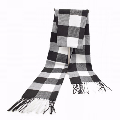 

Winter Fashion Soft Cashmere Plaid Print Scarf for Men Women