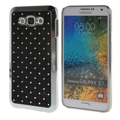 

MOONCASE Galsxy E7 Case Hard Luxury Chrome Rhinestone Bling Star Back Case Cover for Samsung Galsxy E7 Black