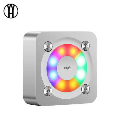 

WH A9 Bluetooth Speaker Wireless Stereo Portable Mini Speaker with LED Light Flash Microphone Support TF AUX In
