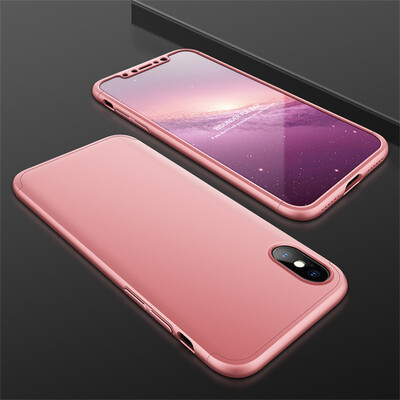 

Goowiiz Phone Case For Iphone XXsXs MaxXR Fashion Color collision 360 Degree Coverage PC Full Protection