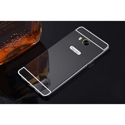 

Shining Mirror effect Hybrid case For Huawei Y5 2017Y5 III 3Y6 2017Nova YoungY6 III 3 Aluminum Alloy Metal frame bag Bumper