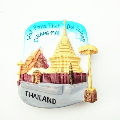 

1Pcs Hot Sale Thailand Fridge Magnets Tourist Souvenirs 3D Handmade Refrigerator Magnetic Sticker Home Decor Gift Crafts