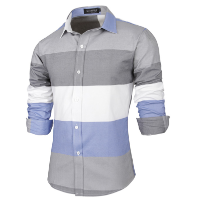 

Zogaa New Men Shirt Stripe Leisure