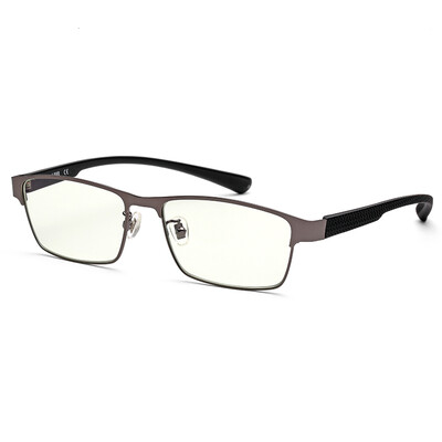 

LOHO anti-blue radiation glasses mens computer goggles flat mirror no degree business models P5167 gray