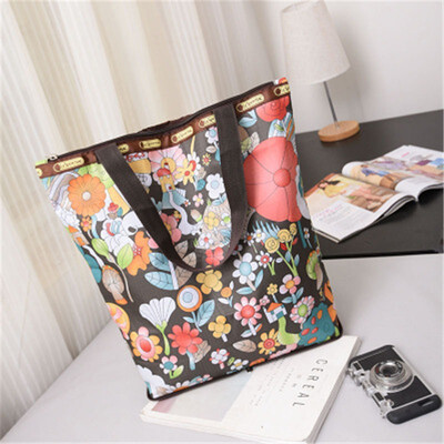 

ZHANAO new womens bag canvas shoulder bag Europe&large capacity shopping bag folding shoulder bag