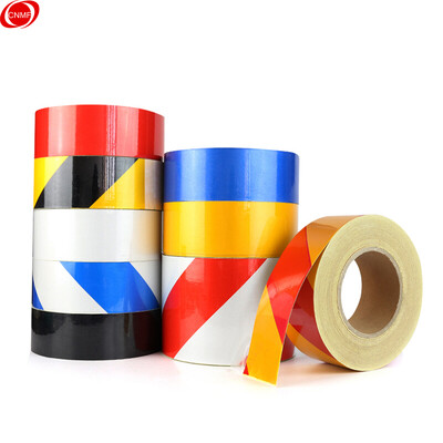 

Mufu 8407 reflective tape reflective marking warning line wall stickers floor stickers logo reflective film warning tape 10cm wide warning yellow black length 457 meters